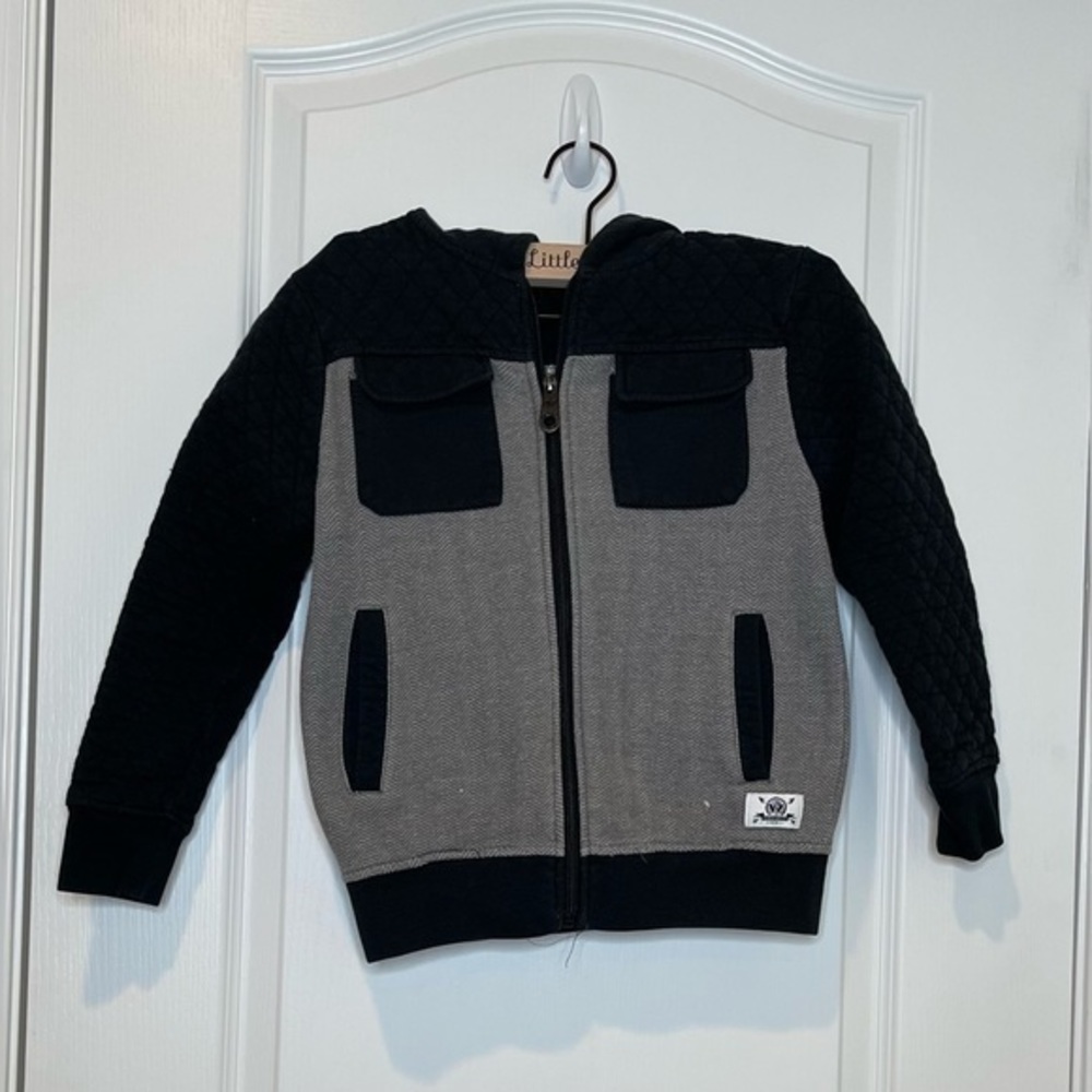 Shawn White Boys Hooded Zipper Sweatshirt‎ Size Small (6/7) Black